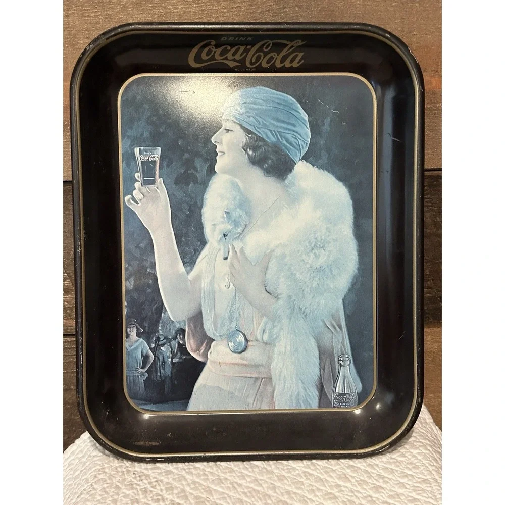 1973 reproduction of a 1923Coca‎ Cola Party Girl Flapper Serving Tray